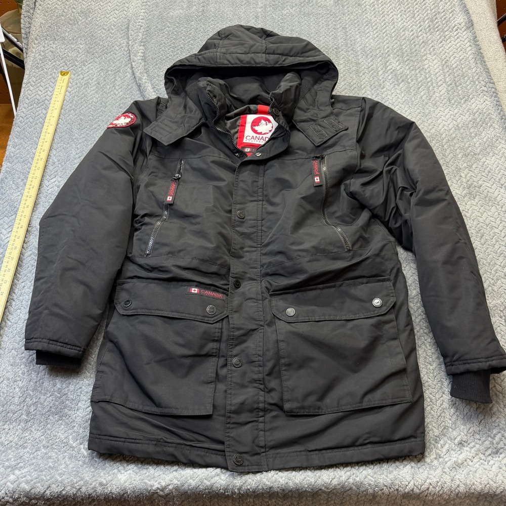 Canada Weathergear Parka‎ Jacket Mens Medium Black Excellent OMCW186 Winter Coat